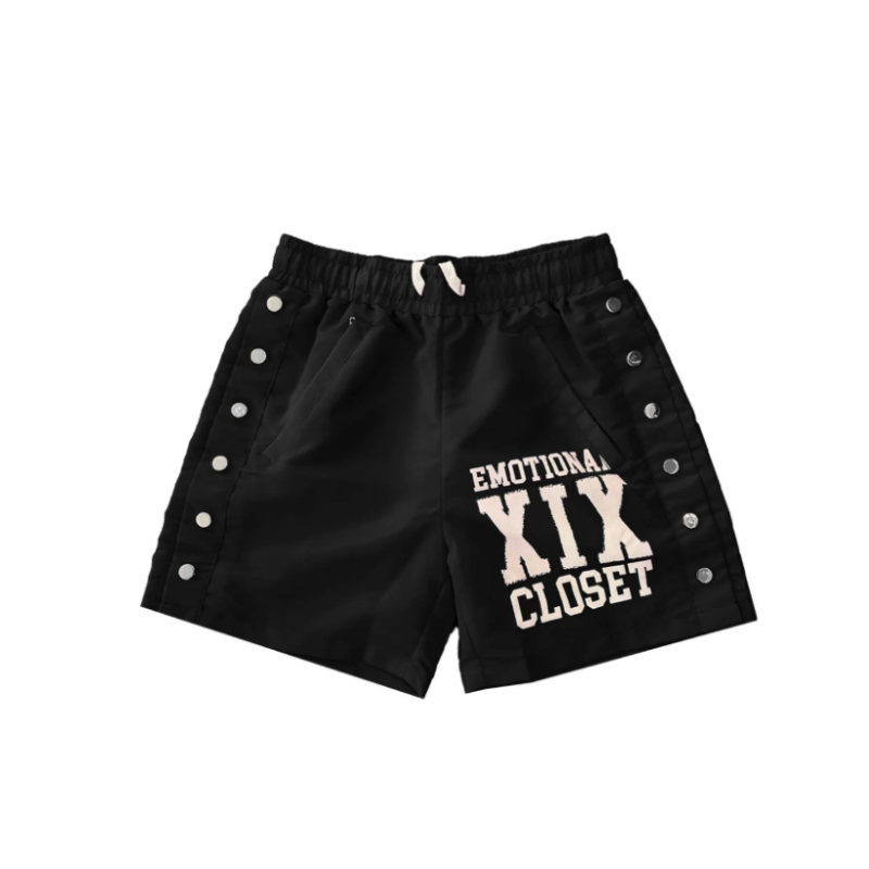 Mixed Emotion Black “Backyard” Nylon Shorts - Men's
