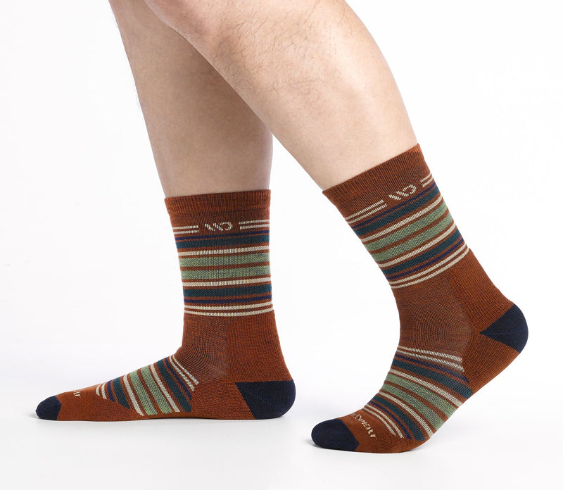 Multi Stripe Cushioned Micro Crew Socks - Image 2