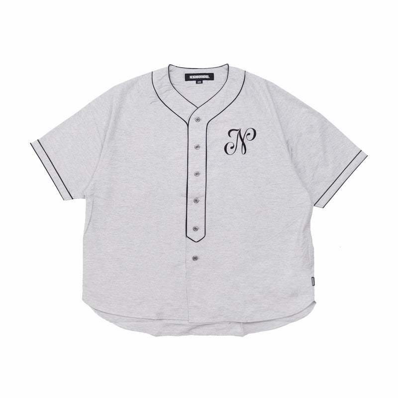 Neighborhood Baseball Shirt SS (Grey) - August Shop