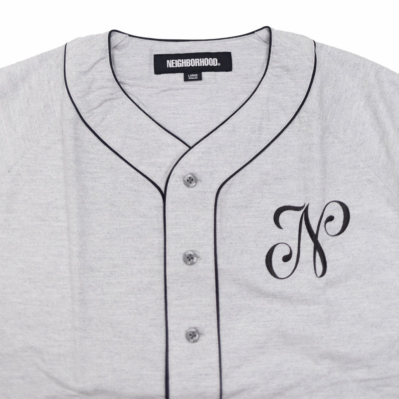Neighborhood Baseball Shirt SS (Grey) - August Shop