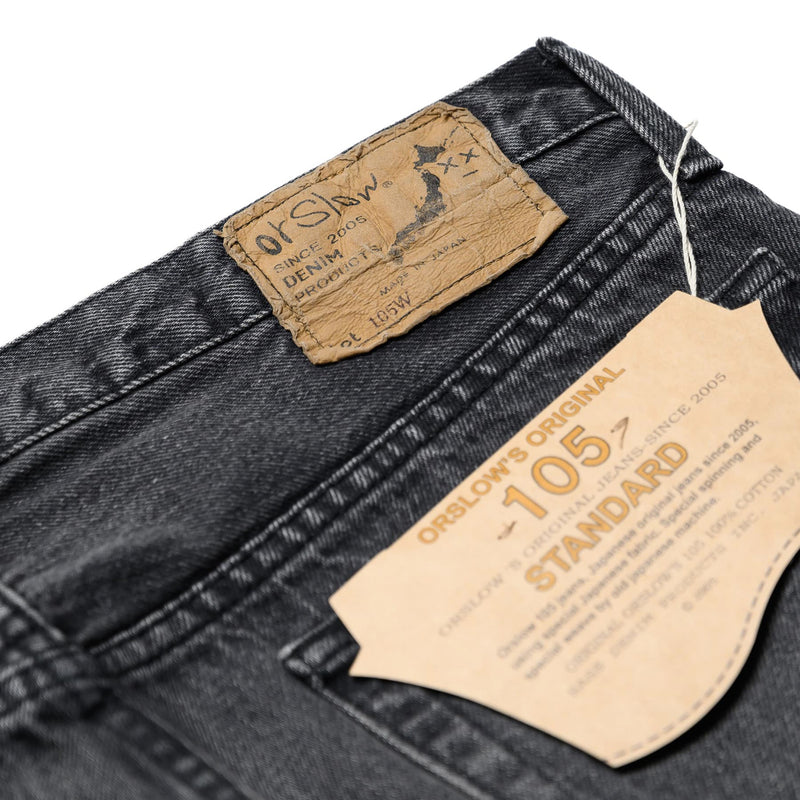 OrSlow 105 90's Black Denim - Standard Fit (Black Stone) - August Shop