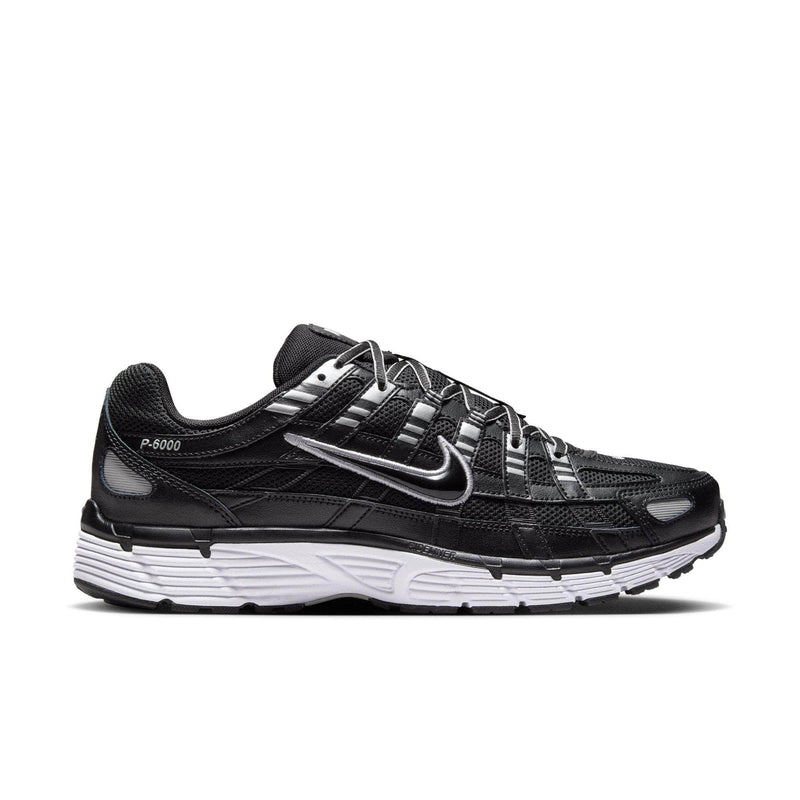 Nike FOOTWEAR Nike P-6000 "Black White Metallic Silver" - Men's