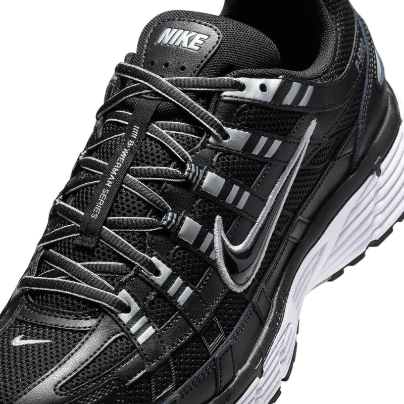 Nike FOOTWEAR Nike P-6000 "Black White Metallic Silver" - Men's