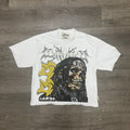 "P.O.W.E.R" F-TERRY CROPPED TEE
