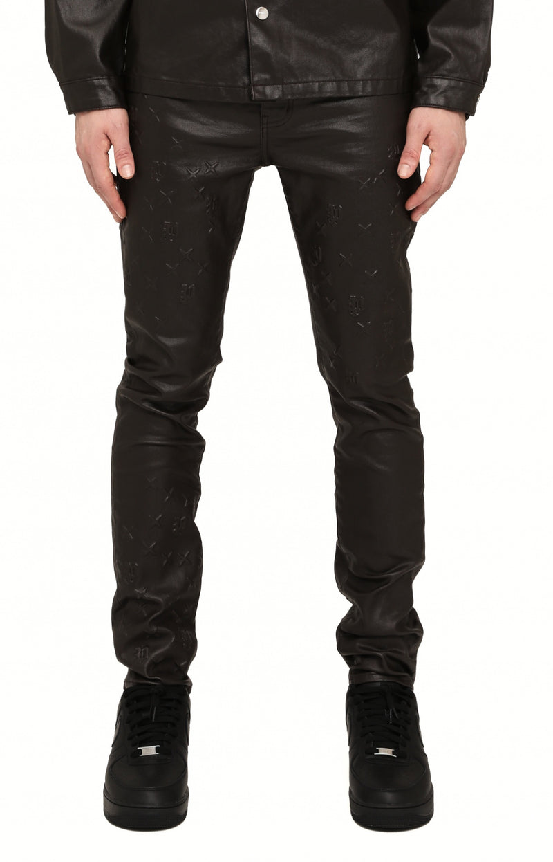 P001 Skinny Mono Embossed (Brown)