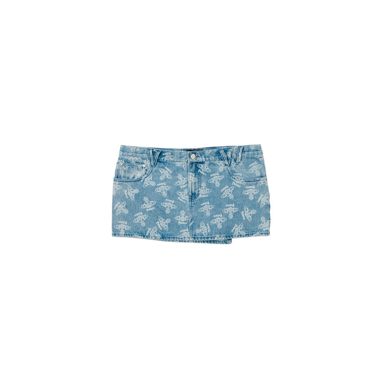 Palace Vivienne Westwood Denim Skirt Orb Stone Wash