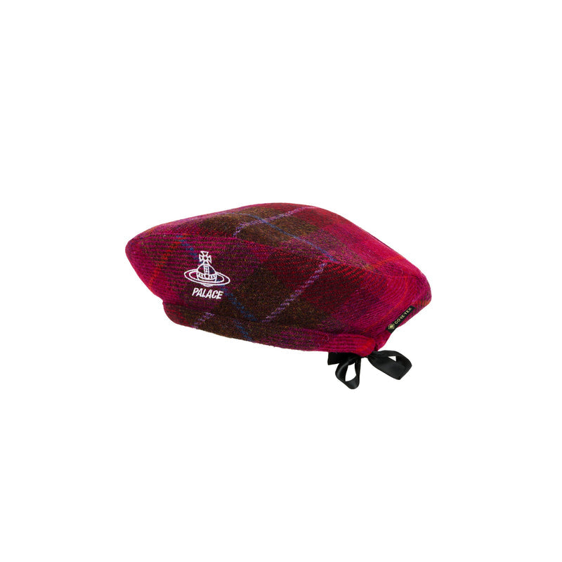 Palace Vivienne Westwood Gore-tex Harris Tweed Beret Plaid Pink