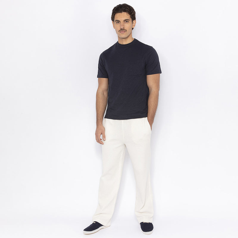 Pantalon en nid d'abeille avec lien de serrage