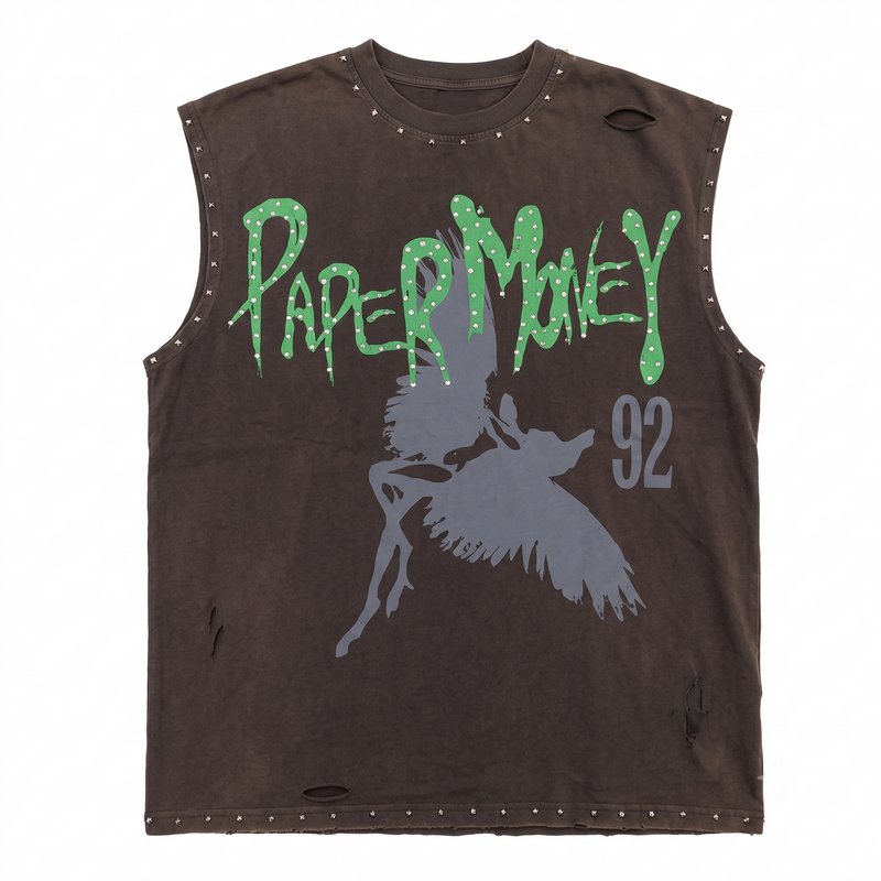 Paper Money '92 Voltage Sleeveless Cutoff Tee - Men's