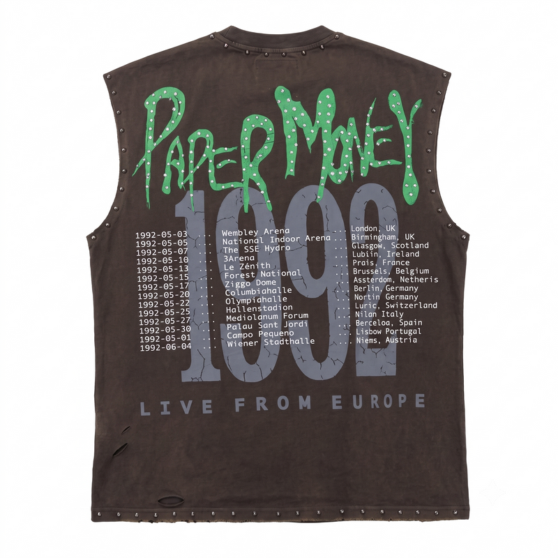Paper Money '92 Voltage Sleeveless Cutoff Tee - Men's