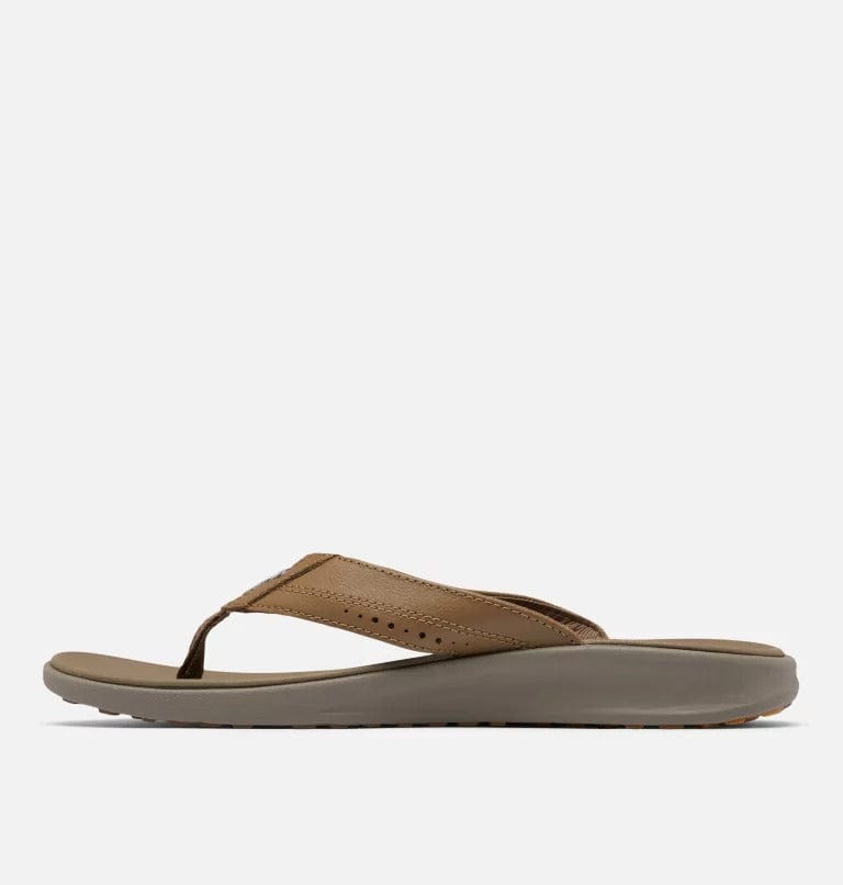 Columbia PFG Rostra™ Beachcomber™ LE sandals in tan with leather straps and lightweight sole, side view.