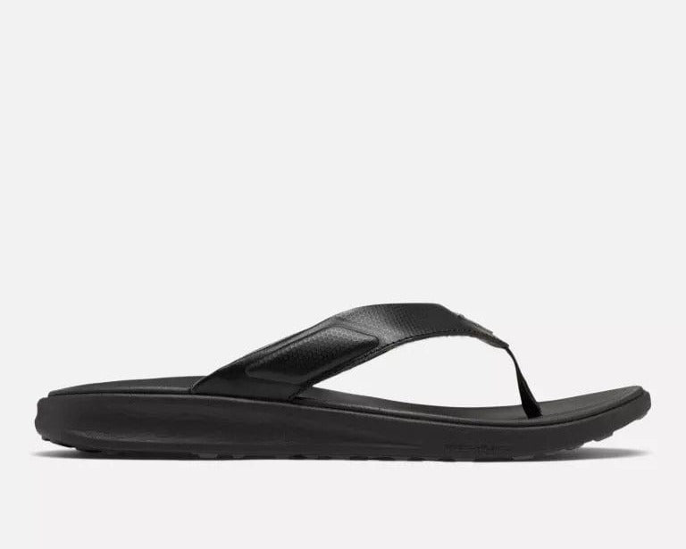 Columbia PFG Rostra™ Beachcomber™ sandals in black with synthetic straps and cushioned sole, side view.