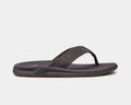 Reef Phantom II sandals in dark gray with textured straps and cushioned footbed, side view.