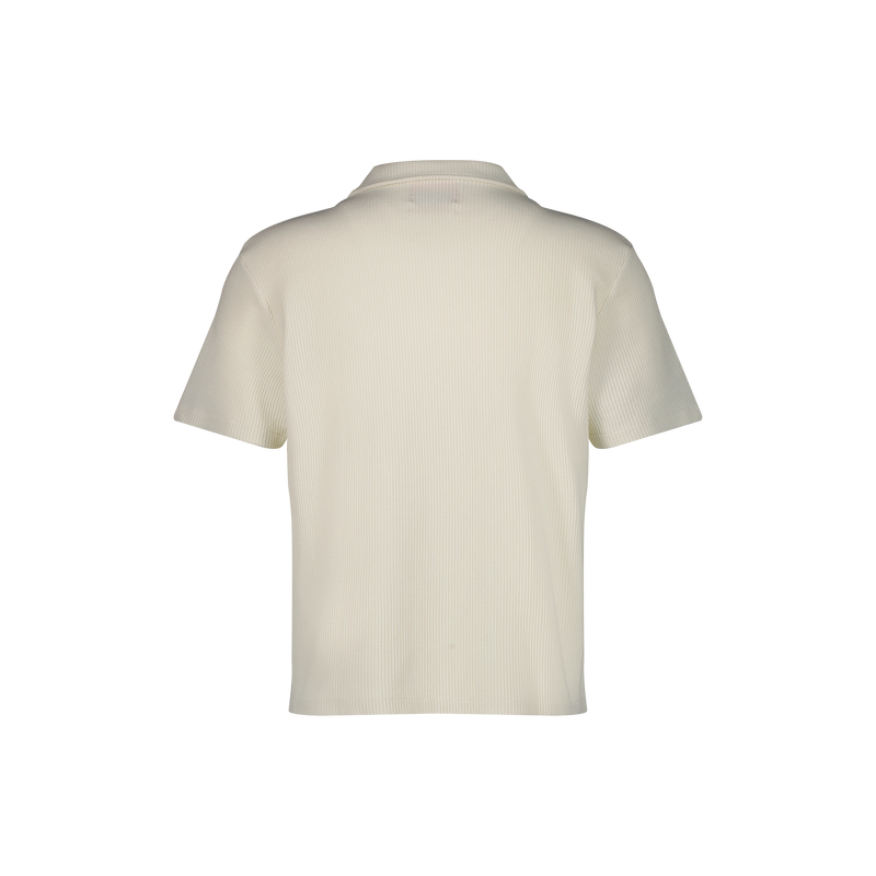 Polo col requin boutonné en interlock