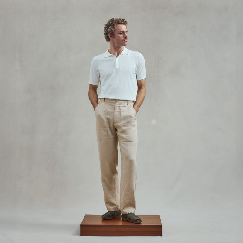 Polo Maille Écru