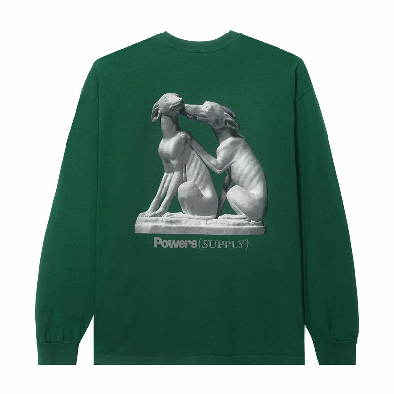Powers Supply Dog L/S Tee (Dark Green) - August Shop