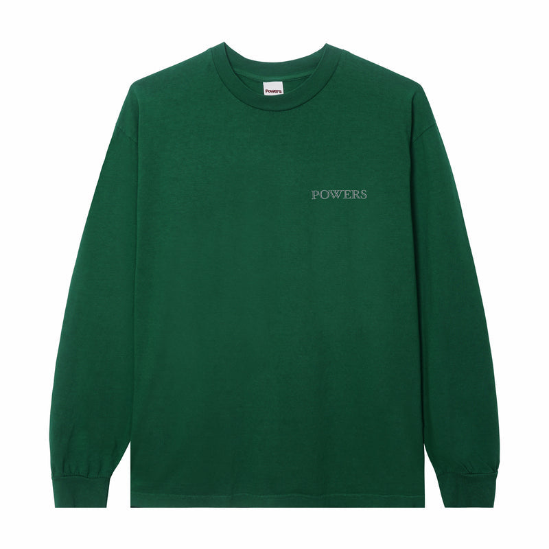 Powers Supply Dog L/S Tee (Dark Green) - August Shop