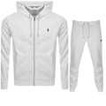 Ralph Lauren Zip Up Hooded Tracksuit Light Grey