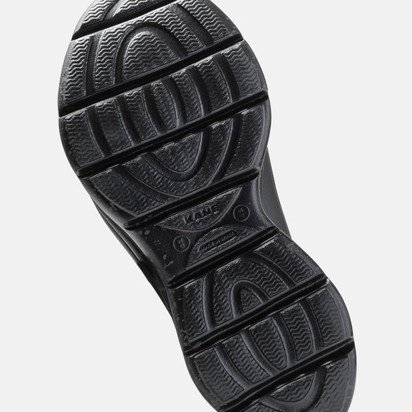 Kane Revive OB sole with textured black rubber and wave-like grip patterns, bottom view.