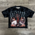 "SAINT" DOUBLE SIDE CROPPED T-SHIRT(Black)