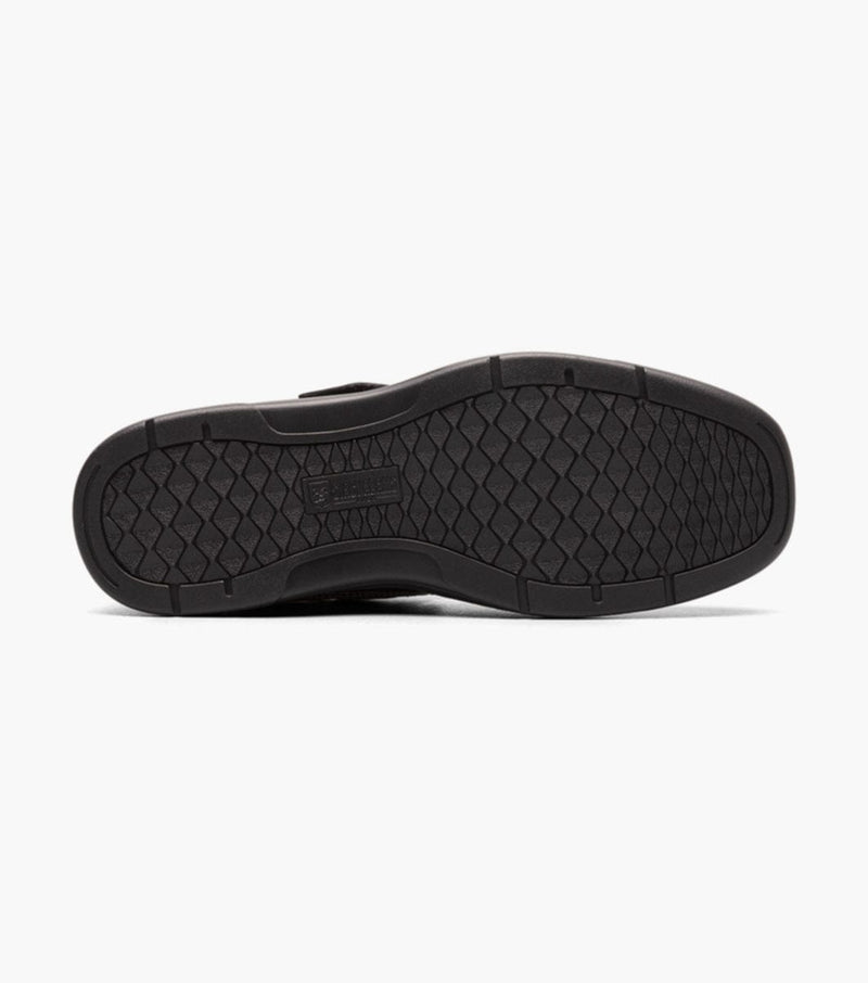 Stacy Adams Scully shoe outsole in black rubber showing diamond-pattern tread design for traction and durability.