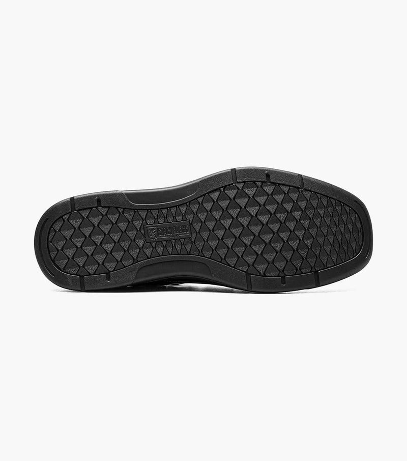 Stacy Adams Sebring shoe outsole with diamond-patterned tread and durable black rubber construction, sole/bottom view.