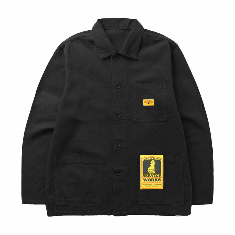 Service Works Canvas Chore Shirt (Black) - August Shop