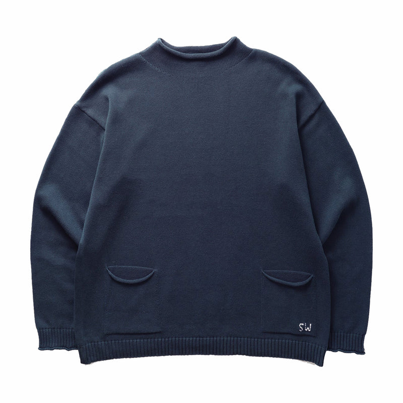 Service Works Mock Smock Sweater (Navy) - August Shop