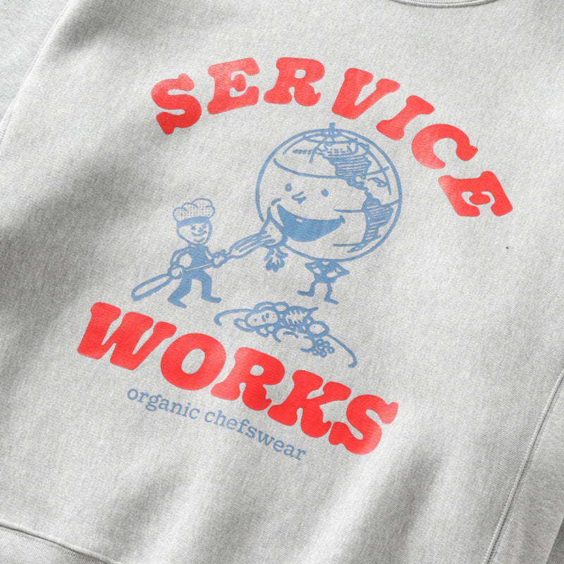 Service Works Organic Chefswear Crewneck (Marl Grey) - August Shop
