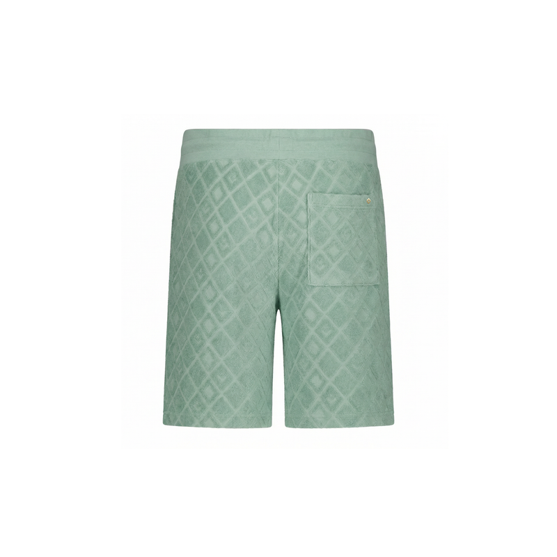Short droit en éponge Jacquard fantaisie avec cordon de serrage