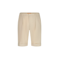 Short droit à revers avec plis à la taille