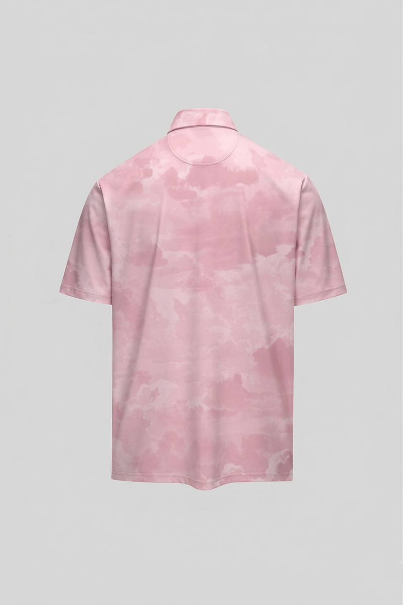 Snap Placket Polo v2 - Cloud Print