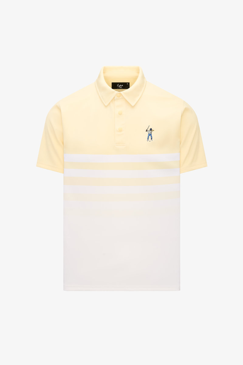 Snap Placket Polo V2 - Ombre Stripe Print