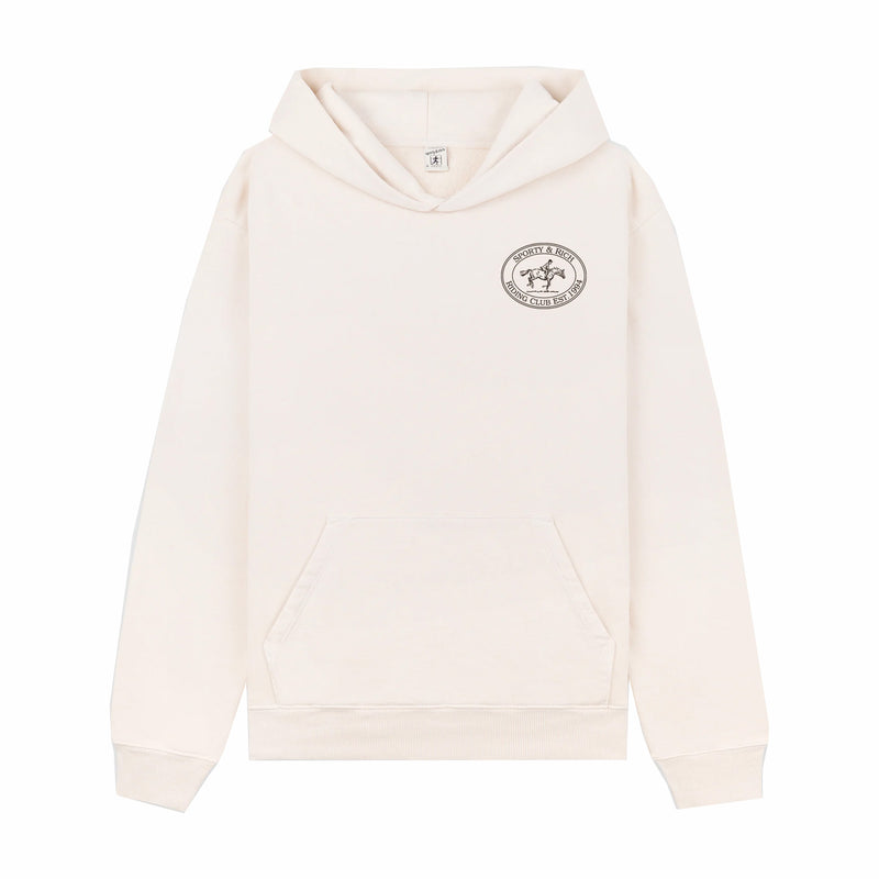 Sporty & Rich Men's Riding Club Hoodie (Cream/Chocolate) - August Shop