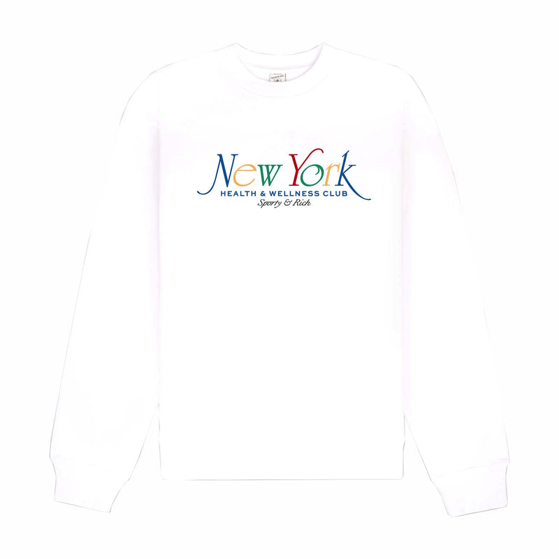Sporty & Rich Women's NY 94 Crewneck (White/Multi) - August Shop