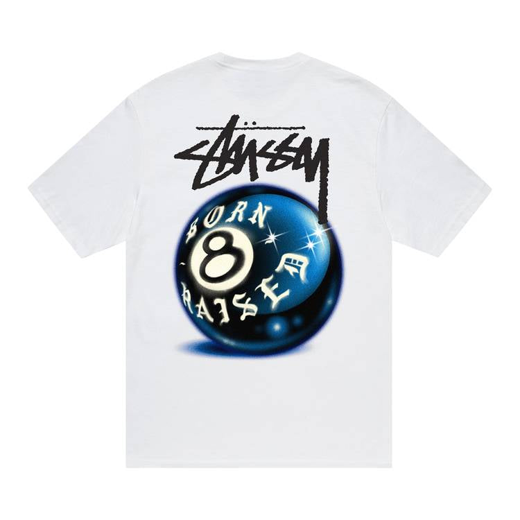 Stussy x Born X Raised 8 Ball Tee 'White'