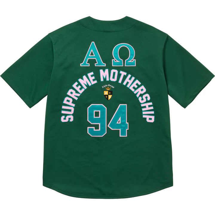 Supreme Alpha Omega Baseball Jersey - Green