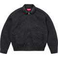 Supreme Leather Collar Utility Jacket - Black