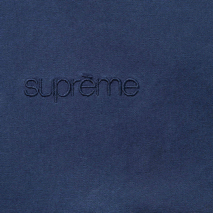 Supreme Leather Collar Utility Jacket - Navy