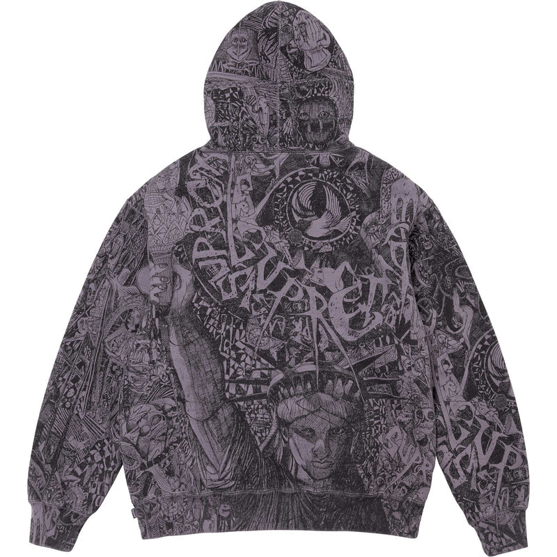 Supreme Liberty Hooded Sweatshirt - Dusty Purple