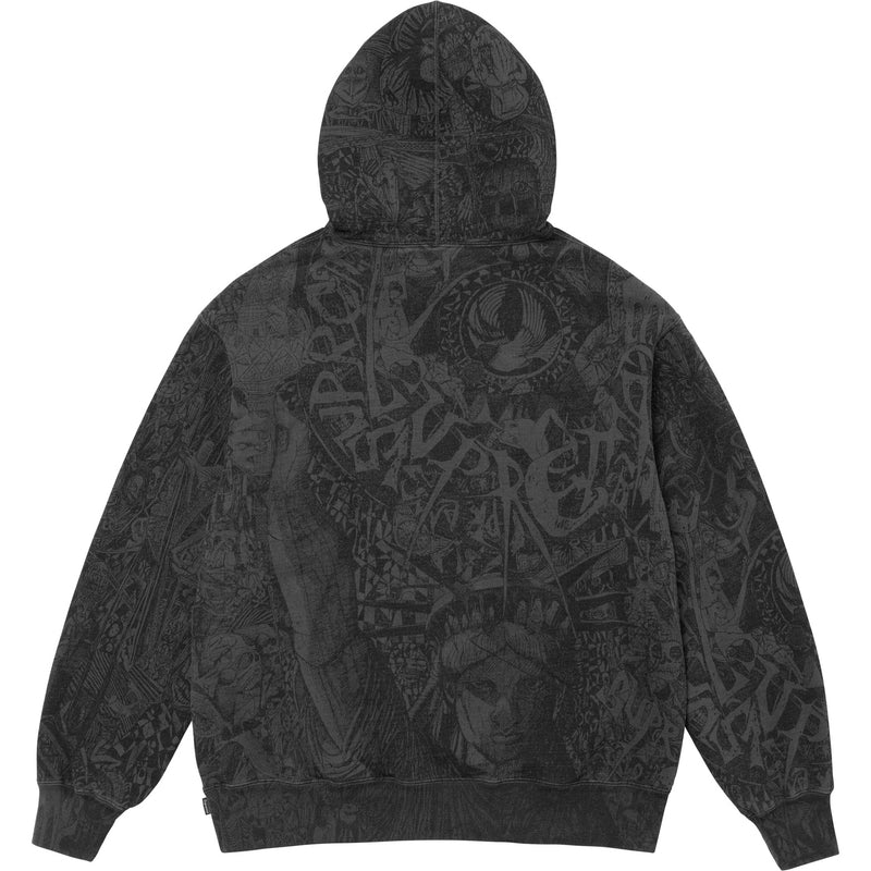 Supreme Liberty Hooded Sweatshirt - Washed Black