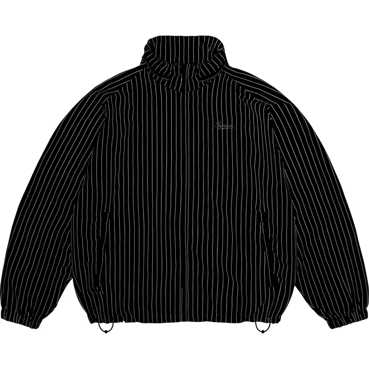 Supreme Reflective Pinstripe Track Jacket - Black