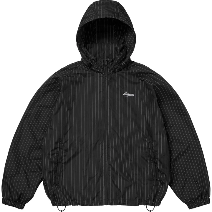 Supreme Reflective Pinstripe Track Jacket - Black