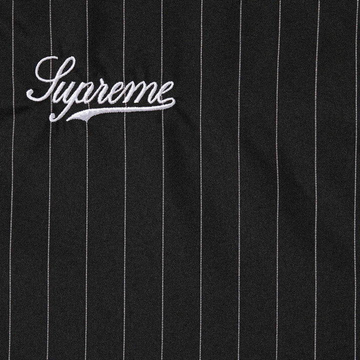 Supreme Reflective Pinstripe Track Jacket - Black