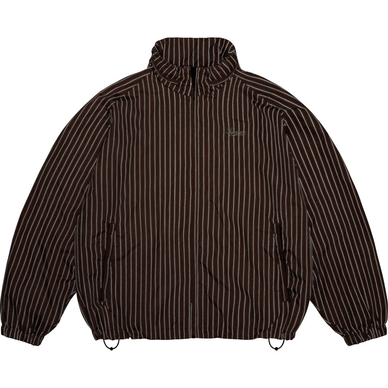 Supreme Reflective Pinstripe Track Jacket - Brown