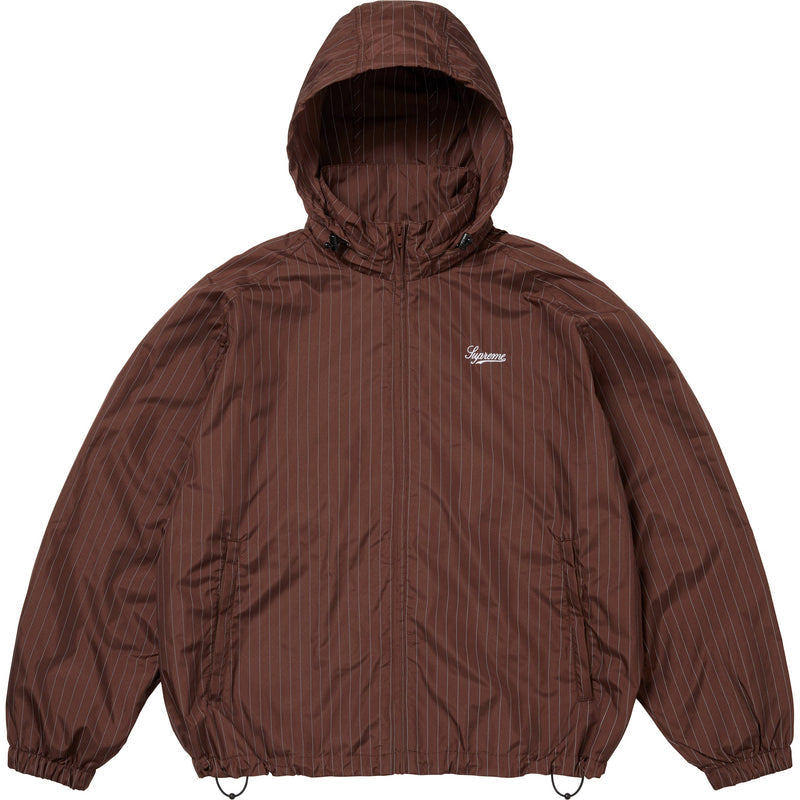 Supreme Reflective Pinstripe Track Jacket - Brown