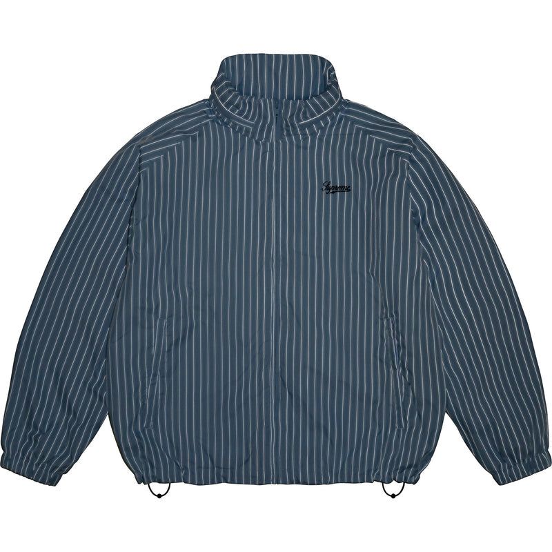 Supreme Reflective Pinstripe Track Jacket - Light Blue