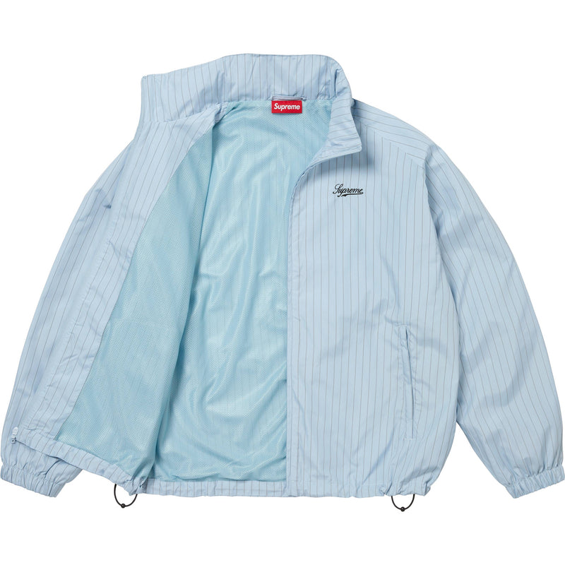 Supreme Reflective Pinstripe Track Jacket - Light Blue