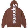 Supreme Satin Appliqué Hooded Sweatshirt - Brown