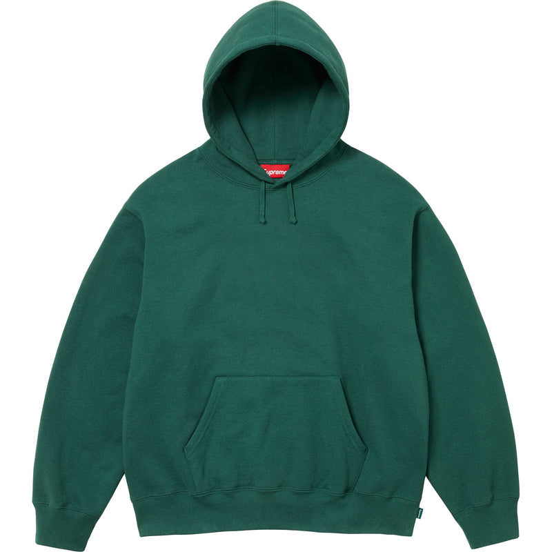 Supreme Satin Appliqué Hooded Sweatshirt - Dark Green